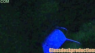 Wow, The Black Light Secret Model Is Dripping Wet Backstage!