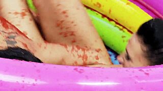 Romana Ryder And Tammie Lee Have A Lesbian Jelly Fight