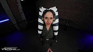 ahsoka blows and rides anakins huge cock in star wars parody