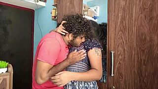 Horny Desi Couple Kisses, Undresses, Plays With Boobs 😘