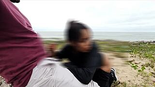 'Anal Day On The Beach With Naughty Voyeurs' She Moans