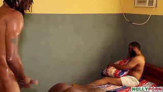 krissyjoh wakes to stranger fucking his ebony wife in hardcore scene