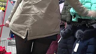 A Hidden Camera In A Fitting Room Spies On A Girl With A Gorgeous Ass And Beautiful Legs In Pantyhose Then A Voyeur Peeks Under Her Skirt In A Public Store Amateur Foot Fetish