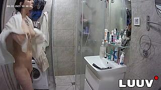 Hey, beautiful girl alice showers on amateur reality show