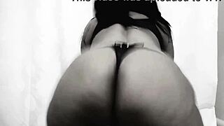 Before shower twerk in bathroom