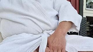 chris outside in european amateurs setting enjoying the air