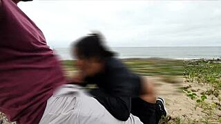 'Anal Day On The Beach With Naughty Voyeurs' She Moans