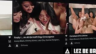 Lez be bad! Angry Scarlett Alexis unleashes frustrations on girlfriend Nicole Aria with rough lesbian sex!