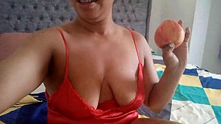 My Stepsister Touches Her Tight Juicy Pussy While Eating Forbidden Apple