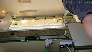 Super sexy slim eighteen-year-old chick works in pear thongs and braless