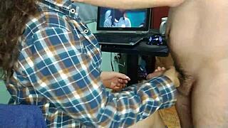 Colombian Brunette's Big Tits and Ass Tease During Soccer World Cup