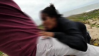 'Anal Day On The Beach With Naughty Voyeurs' She Moans