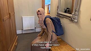 shy arab stepmother shares bed with son in hotel