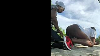 strapon pleasure with girl fucking guy