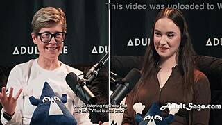 Hazel Moore and Bree Mills discuss their daily anal routines during a casting interview, revealing how it affects their eating habits.