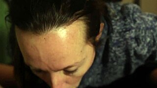 a mouth full of cum in the bedroom