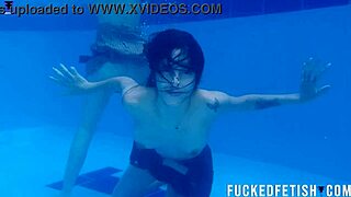 Yessica Bunny Fucks Helen Star in Horny Lesbian Pool Action