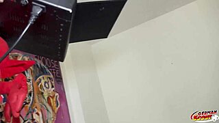 German scout encounters small-tits cougar Rina Helena for her first anal sex during a pickup casting.