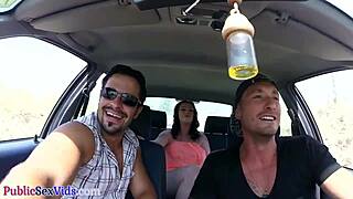 Busty British Woman Sucks Cock Publicly Before Outdoor Fucking