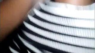 African teen slobbering on my dick with her phat cock sucking lips