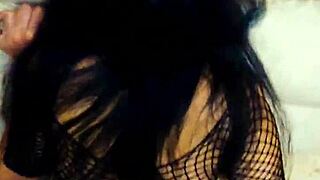 Mature wife in stockings with legs spread