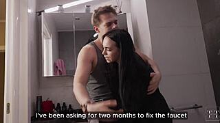 He fucked me from behind but fixed the bathroom sink