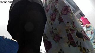 A Hidden Camera In A Fitting Room Spies On A Girl With A Gorgeous Ass And Beautiful Legs In Pantyhose Then A Voyeur Peeks Under Her Skirt In A Public Store Amateur Foot Fetish