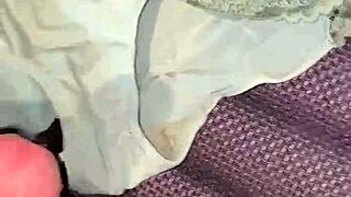 playing in my friend's wife's panties while she masturbates