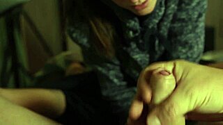 a mouth full of cum in the bedroom