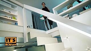 Nelly Kent and Sasha Rose perform in POV threesome