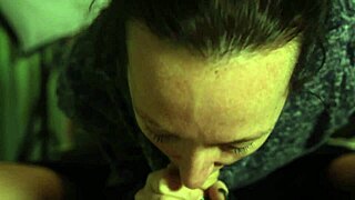 a mouth full of cum in the bedroom