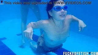 Yessica Bunny Fucks Helen Star in Horny Lesbian Pool Action