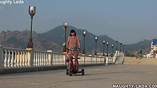 wife goes for naked outdoor ride