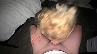 Blonde Wife Oils Big Tits For Monster Cock Cum