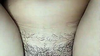 can you believe this young latina masturbating her hairy pussy until creamy orgasm?