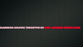 Feel Brunette Cheerleader's Blue Lipstick on Butthole and Balls During Rimjob Facefuck Throatpie