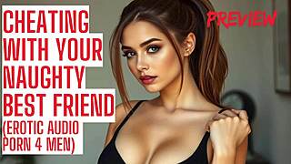 Listen to this cheating story: fucking your best friend's wife in bed 😈