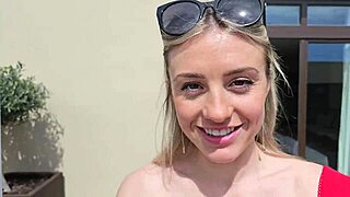 blonde cheats with best friend's muscular husband for blowjob and hard fuck