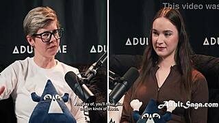 Hazel Moore and Bree Mills discuss their daily anal routines during a casting interview, revealing how it affects their eating habits.