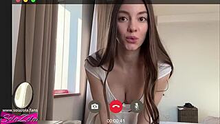 sexy brunette in stockings sucks cock and fucks new boyfriend