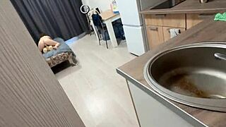 Russian Stepmother Caught Using Fuck Doll, Teasing Stepson with Deepthroat Talk.