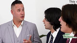 naughty family watches taboo group fun with daddy and uncle