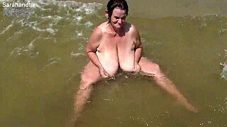 beach titty breaker granny fingering big tits close-up