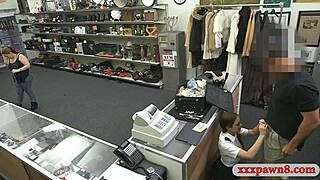 Stewardess Screwed In Pawnshops Toilet On Hidden Cam