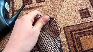 brunette milf touches herself in wet panties pov style