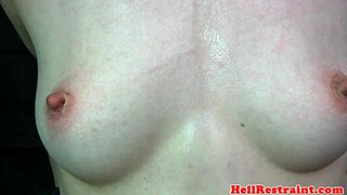 tied up woman undergoes training and intense session