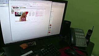 Amateur workers share quick intimate moments at the office