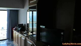 ladyboy amy performs high class service to a new guy