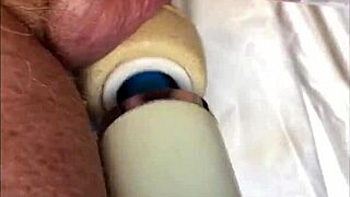 this soft cock cums after vibrator teasing?
