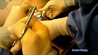 Dr. Tampa conducts Tampa University's entrance physical on Stacy Shepard